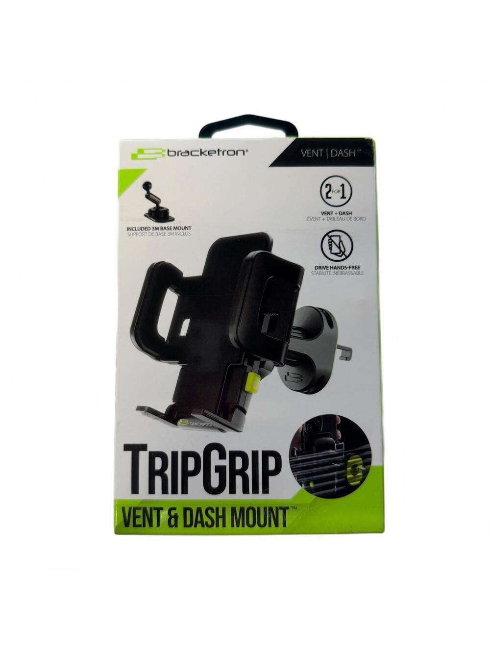 Vent & Dash Phone Mount 2 in 1 Universal Phone Holder Travel TripGrip Bracketron